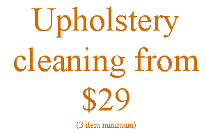 upholstery cleaning from $29